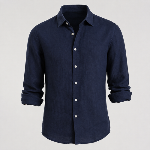 Camisa de lino cómoda y flexible para hombre